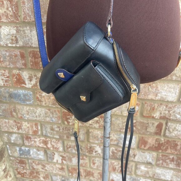Rebecca Minkoff Craig Crossbody Camera Bucket Leather Bag in Black - Picture 4 of 7